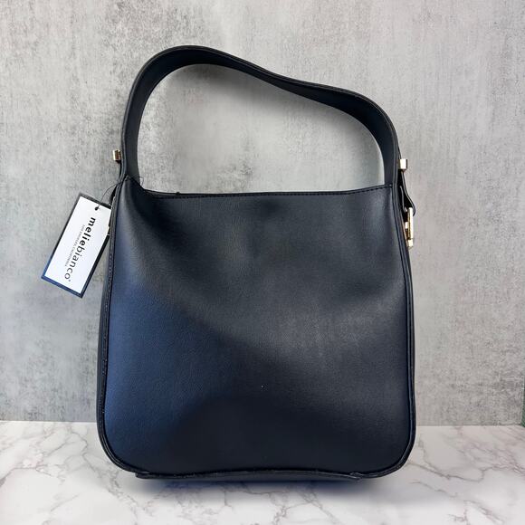 Melie Bianco Handbags - Melie Bianco Emery Black Vegan Leather Shoulder Bag NWT PETA Approved